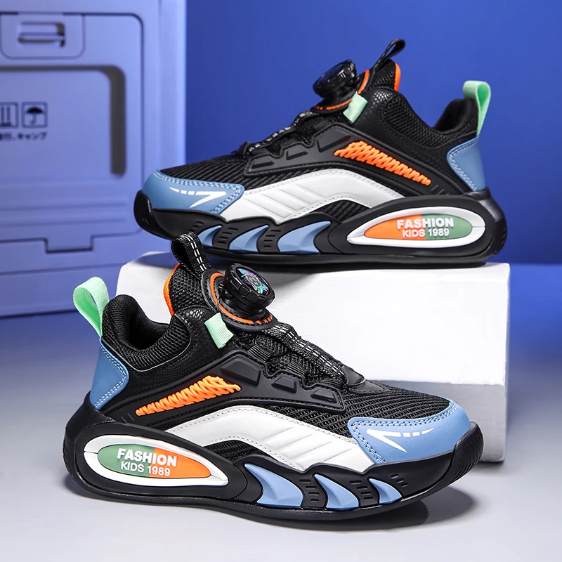 男童鞋子2024新款透气网面儿童运动鞋中大童防滑软底休闲跑步鞋女