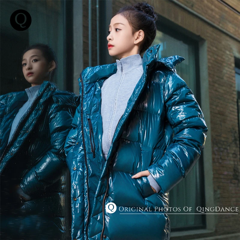 青青之舞 | 冬季过膝长款溢彩防风与绒服舞蹈生男女同款保暖外套