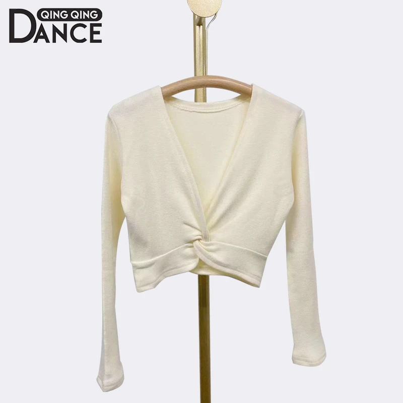青青之舞舞蹈纽花毛衣女秋冬舞蹈服外套外搭披肩芭蕾舞练功服上衣
