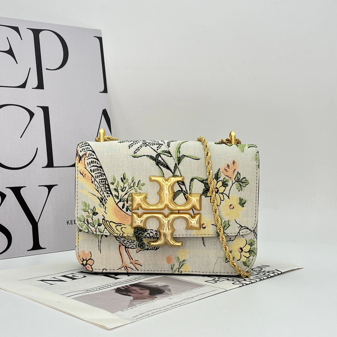 99新 TORY BURCH/汤丽柏琦 Eleanor小号金砖包单肩包 031时尚刺绣