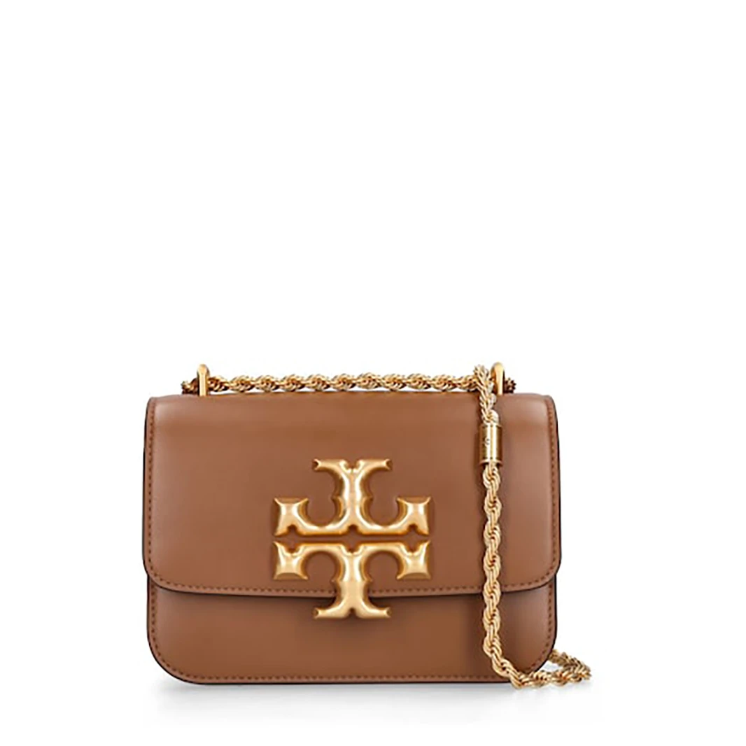 未使用 TORY BURCH/汤丽柏琦 Eleanor棕色小金砖包单肩包031