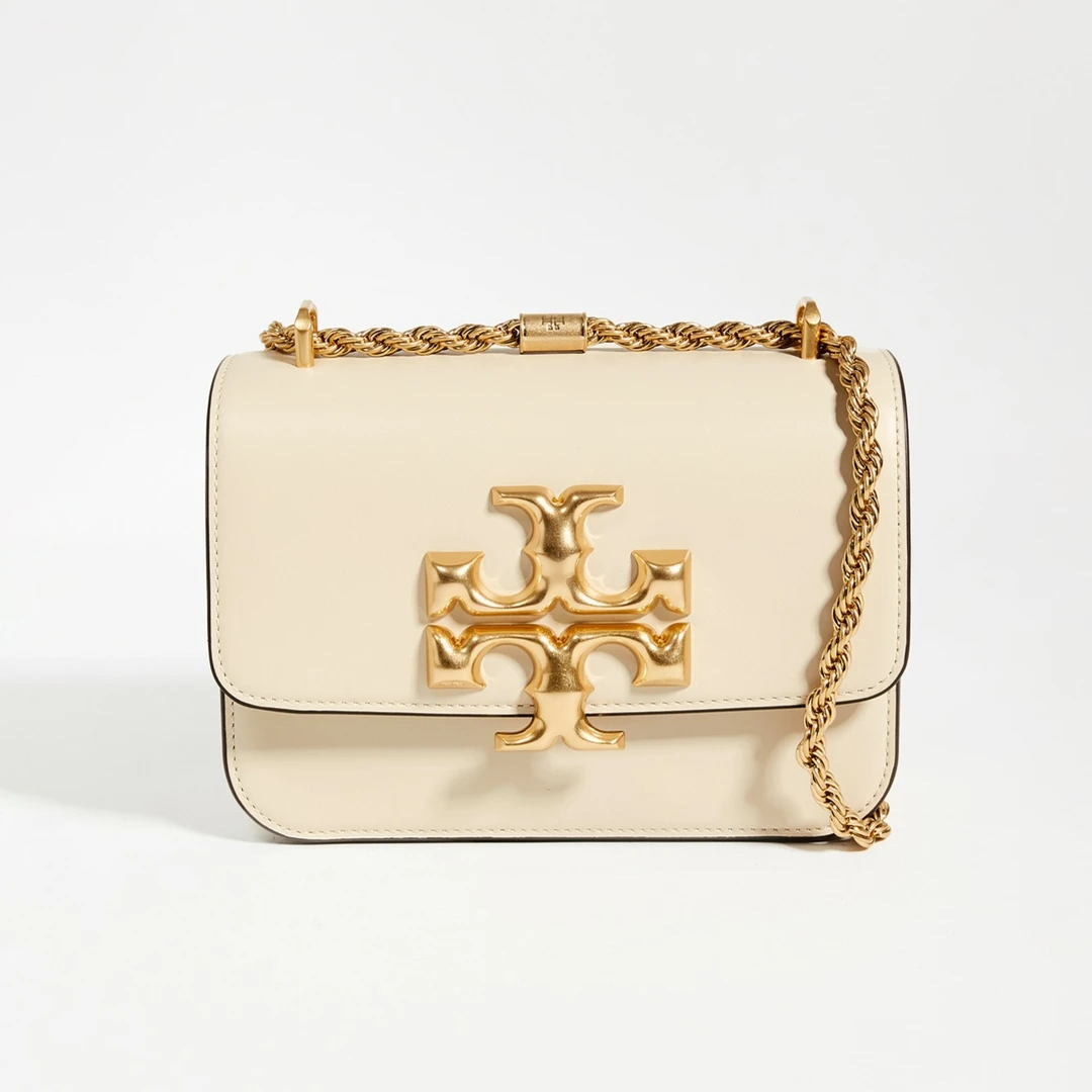 全新未使用 TORY BURCH/汤丽柏琦 Eleanor白色小金砖包单肩包 031