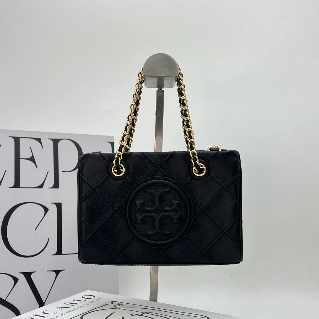 99新 Tory Burch/汤丽柏琦 Fleming 新款迷你链条托特包  098菱格