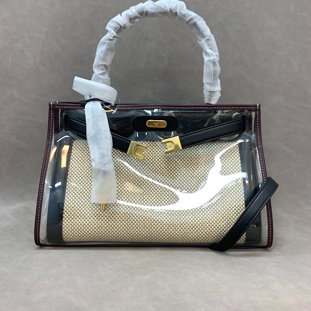 95新  Tory Burch/汤丽柏琦 Double Lee雨衣款手提包 038时尚女士