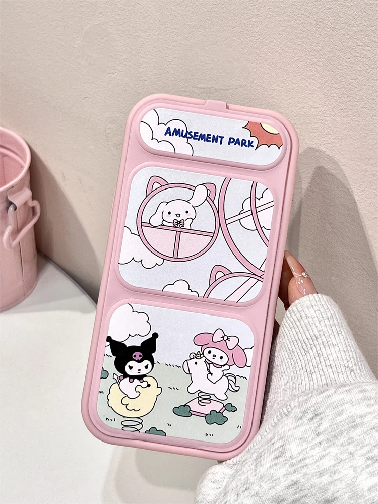 【果盟】卡通可爱三丽鸥折叠磁吸支架苹果15promax13手机壳iPhone14