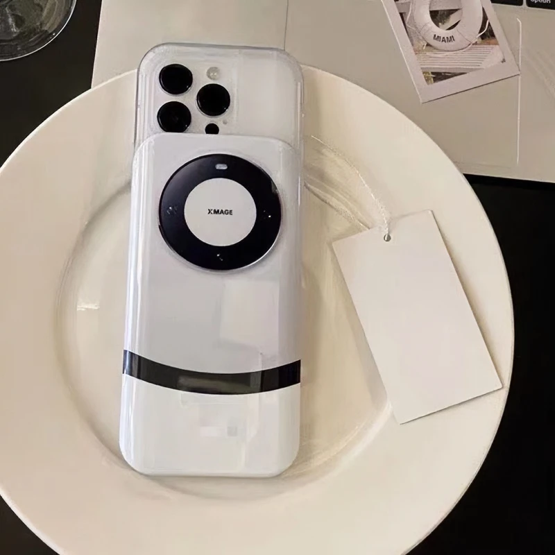 【果盟】ins推拉滑盖镜图案苹果14手机壳iPhone13promax创意15