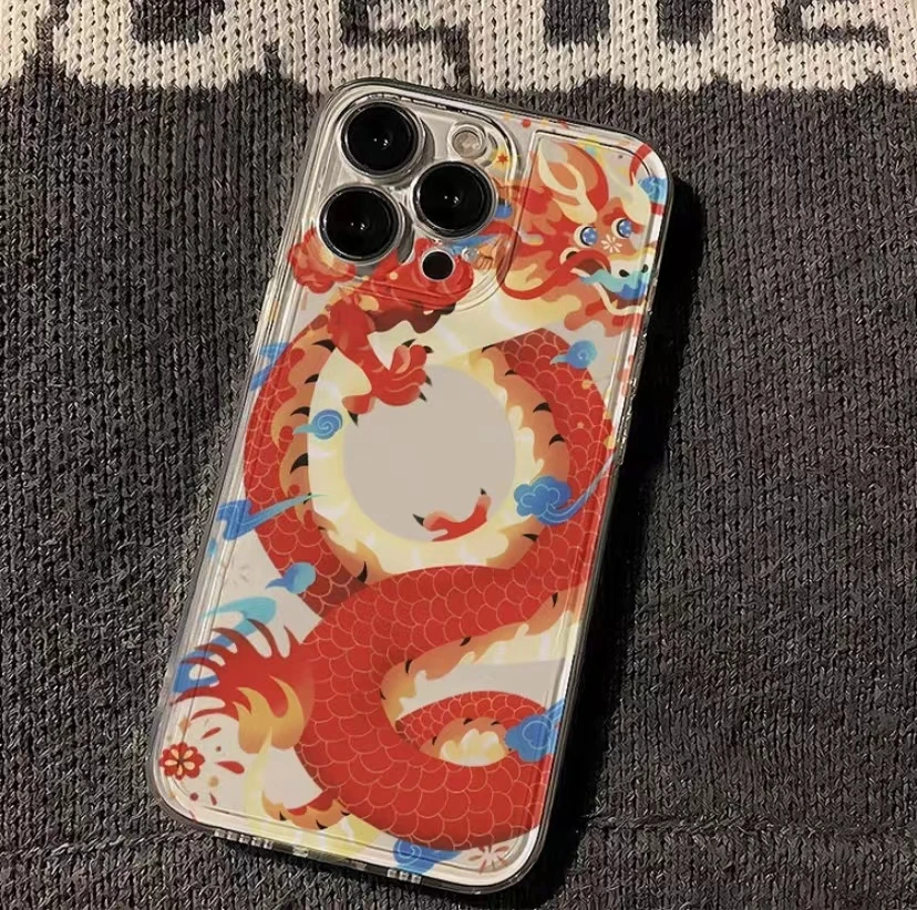 【果盟】五爪龙年款苹果华为手机壳iphone15promax潮1314太空软壳