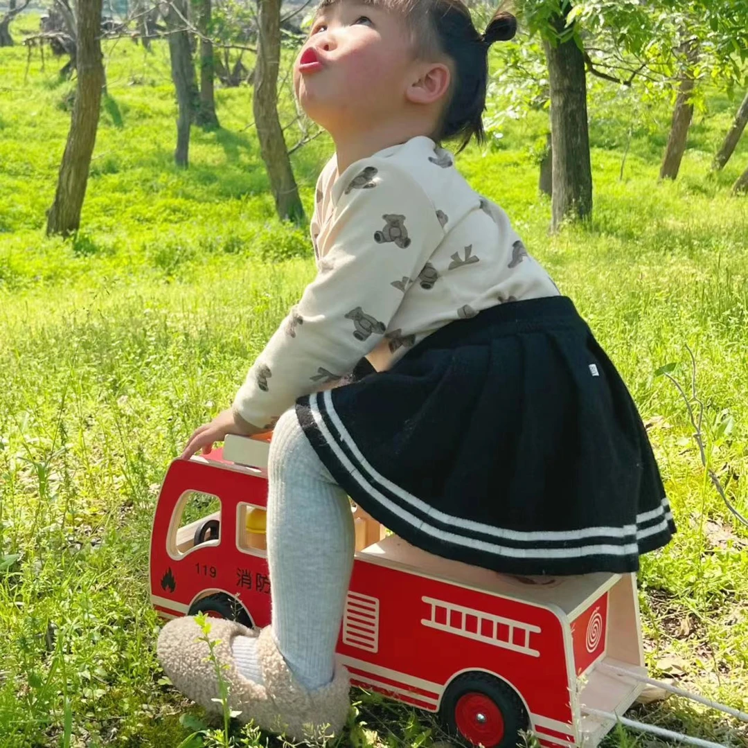 【木制玩具车】木制主题车手动套装磁性儿童玩具宝宝礼物