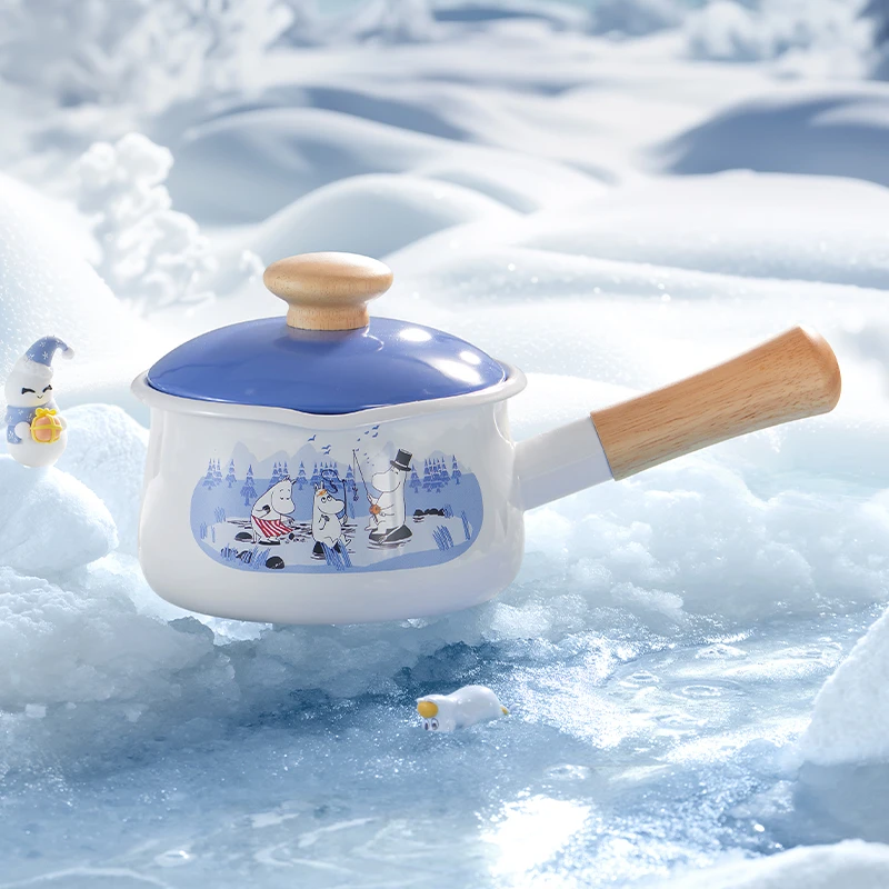 FUJIHORO日本进口珐琅锅焖炖煲汤锅家用奶锅搪瓷锅姆明联名款