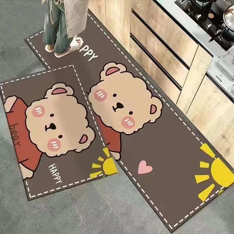 厨房长条吸水吸油耐脏家用地毯吸水防滑垫防滑家用吸水速干地垫子