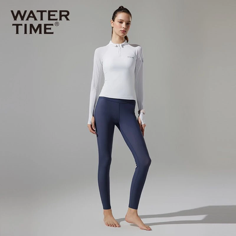 WaterTime 游泳衣女分体两件套2024新款长袖长裤泡温泉防晒潜水服