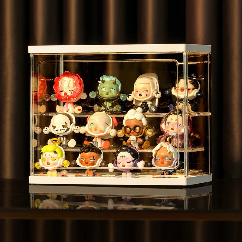 盲盒收纳展示架乐高手办公仔架子透明防尘摆柜亚克力玛特展示盒