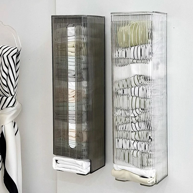 透明内裤袜子收纳盒家用防尘衣柜短裤整理盒壁挂式贴身衣物储物盒