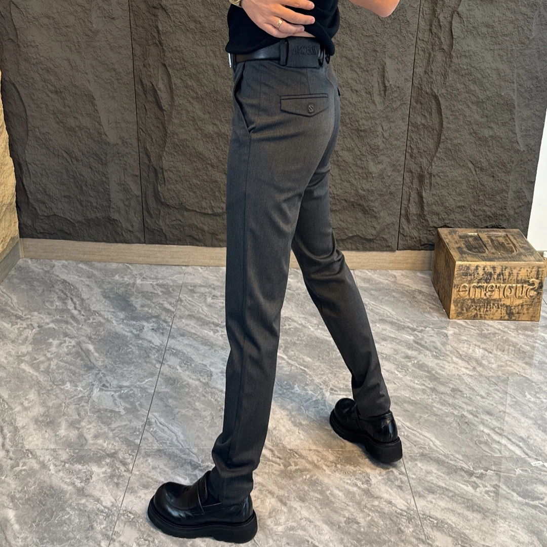 轻奢爆款欧货男士秋冬季新款潮流小脚裤商务休闲西裤百搭休闲裤
