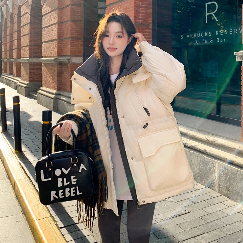 【派克风羽绒服】2025加肥加大码羽绒服女200斤胖mm中长款白鸭绒