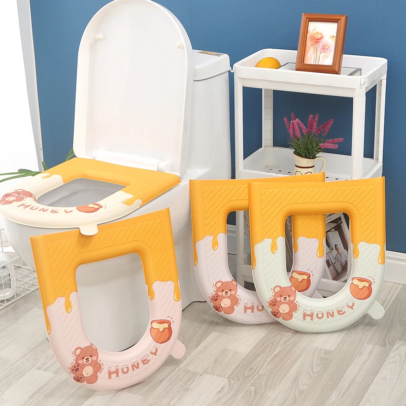 防水马桶坐垫四季通用厕所可水洗家用坐便套冬天泡沫马桶圈垫子