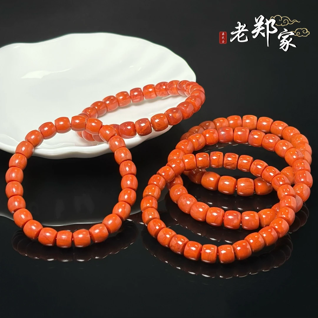 【老郑家】天然南红玛瑙手串 约8mm（多样性发1件）794