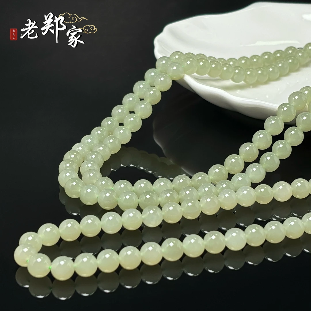 【老郑家】和田玉项链  约8mm（多样性发一件） 891