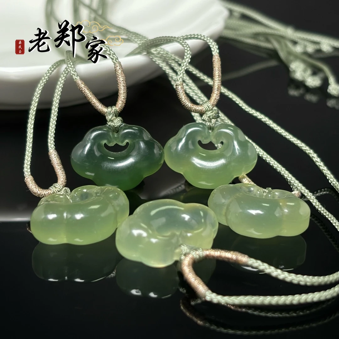 【老郑家】岫玉如意锁挂件 (多样性发1件)924