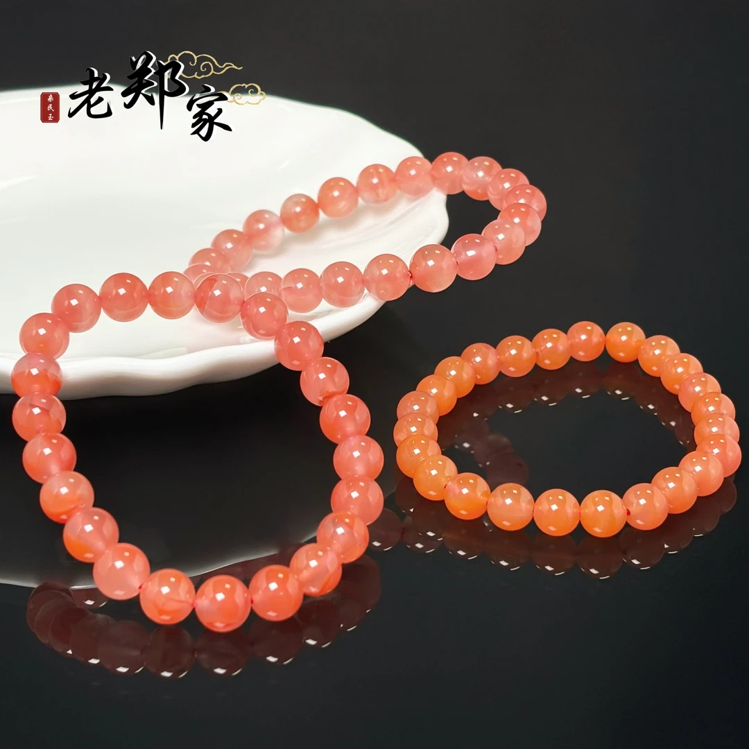 【老郑家】天然南红玛瑙手串 约8mm（多样性发一件）275
