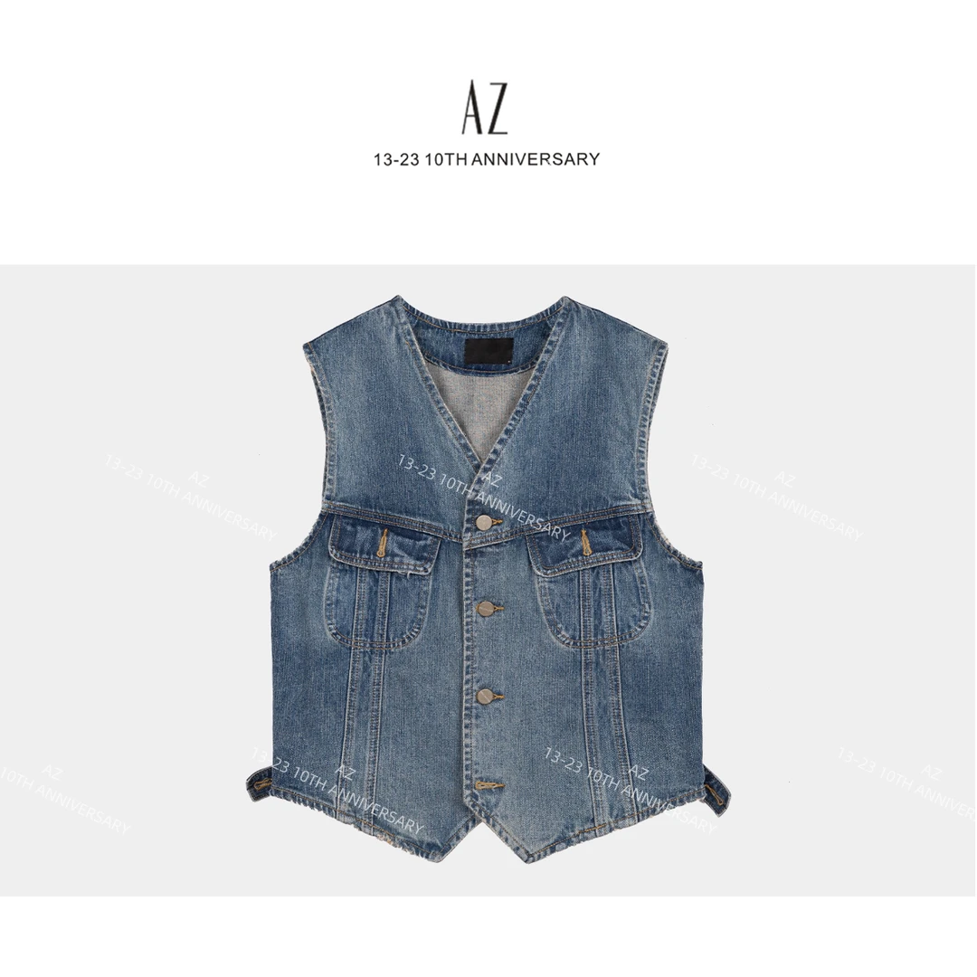 AZ- XJ 美式复古牛仔马甲 小军家2024 秋款 NEW SH7141