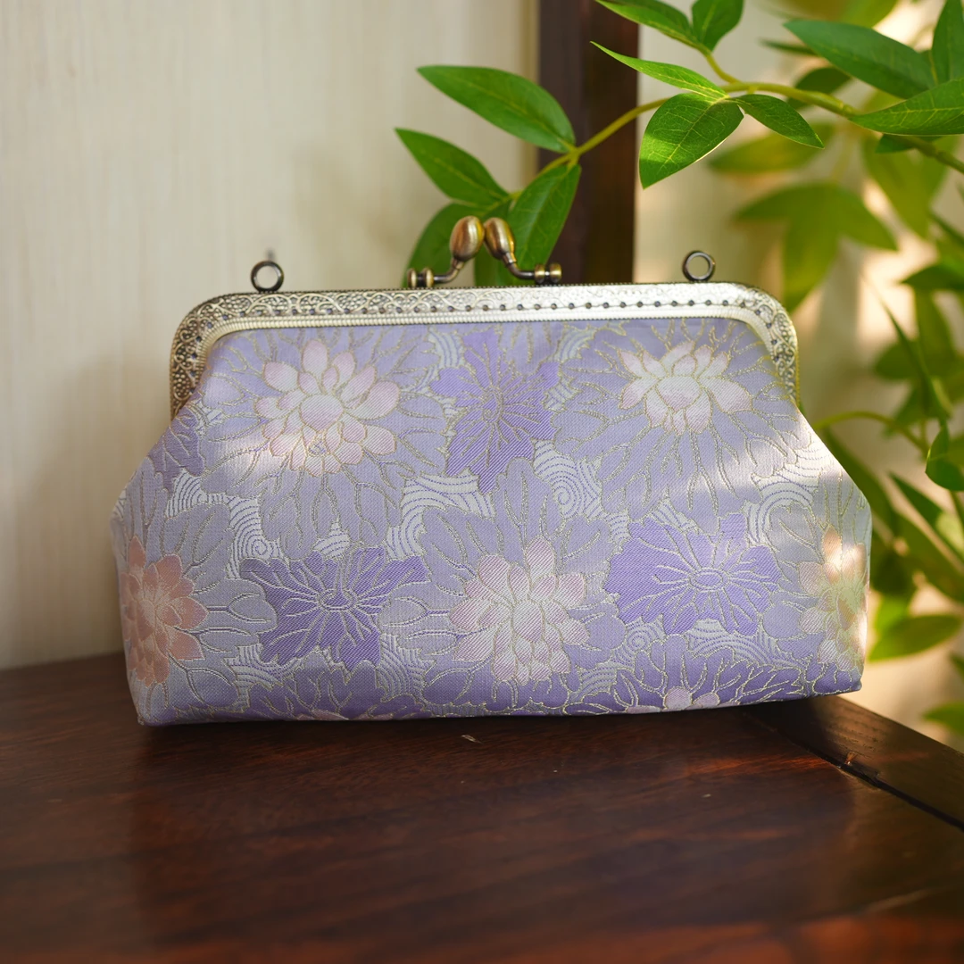 【曲水凌波晚宴包】SJK 非遗宋锦 口金包礼品 尺寸23*13*8cm