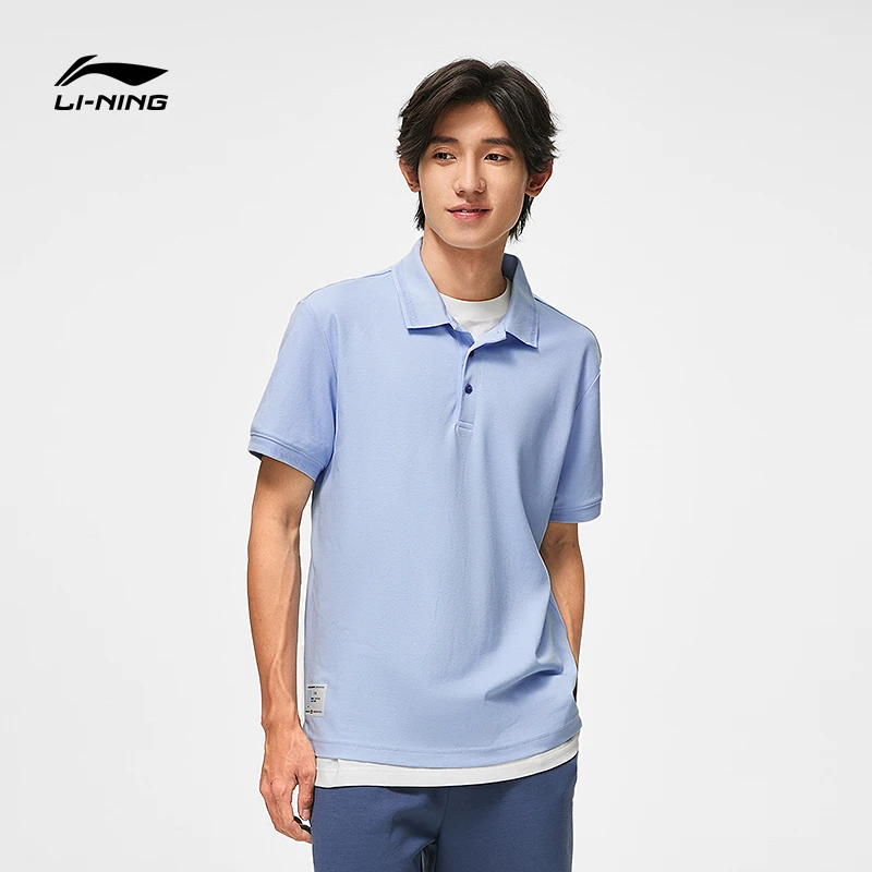 (直播）李宁夏季时尚系列舒适透气休闲运动短袖POLO衫男APLT019