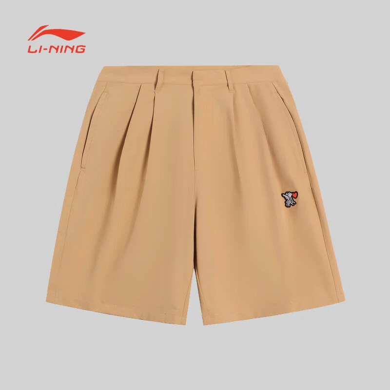 LI-NING/李宁夏季时尚透气运动风印花直筒休闲五分裤女款AKSSB28