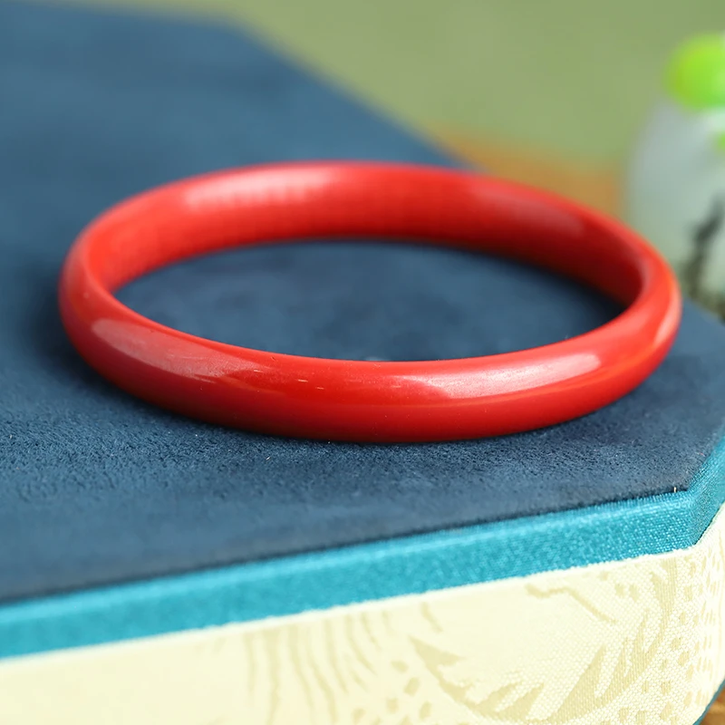 天然辰砂天然辰砂高含量朱砂内壁心经手镯