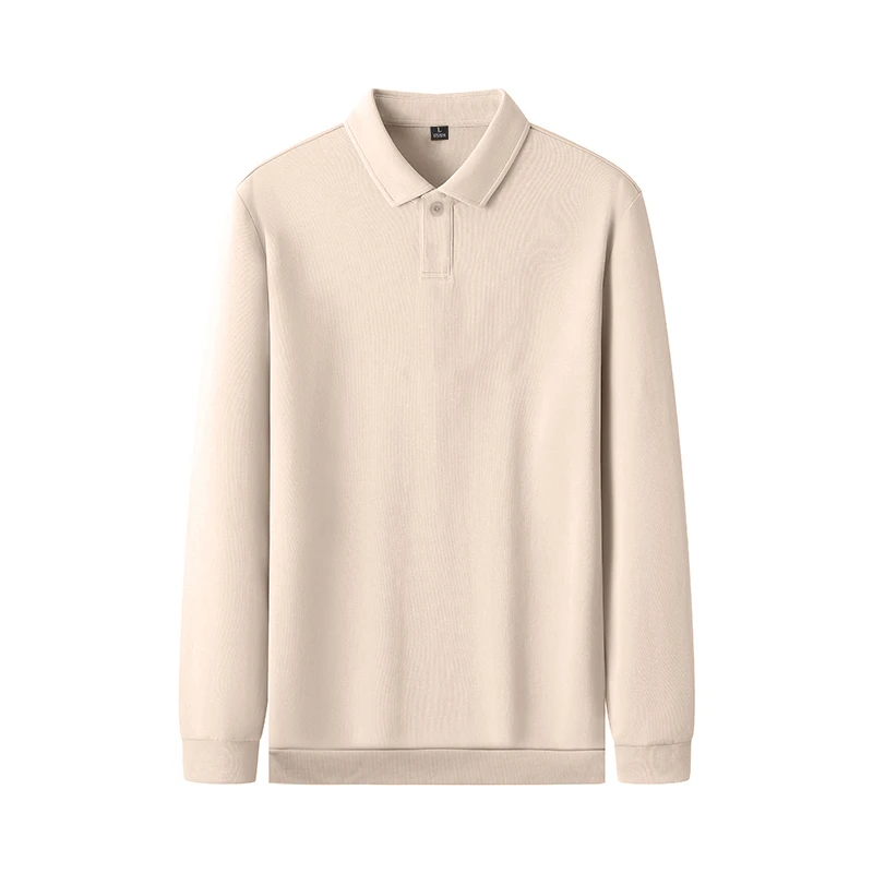 GUOGIEE/古玑新款秋冬纯色长袖POLO衫休闲百搭时尚上衣