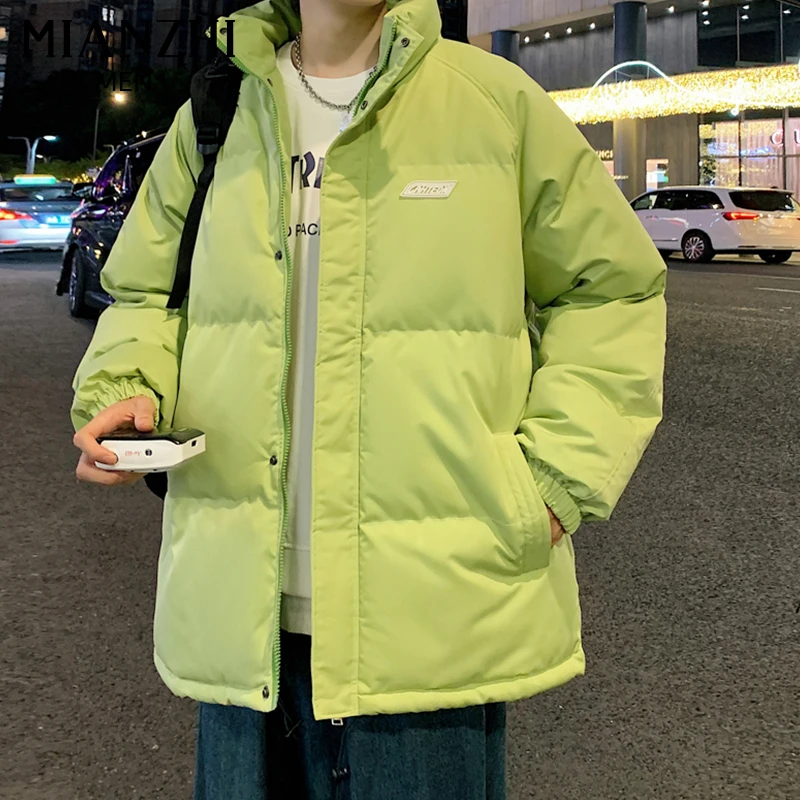 棉致百搭棉服男冬季加厚棉袄oversize港风棉衣外套大码情侣面包服