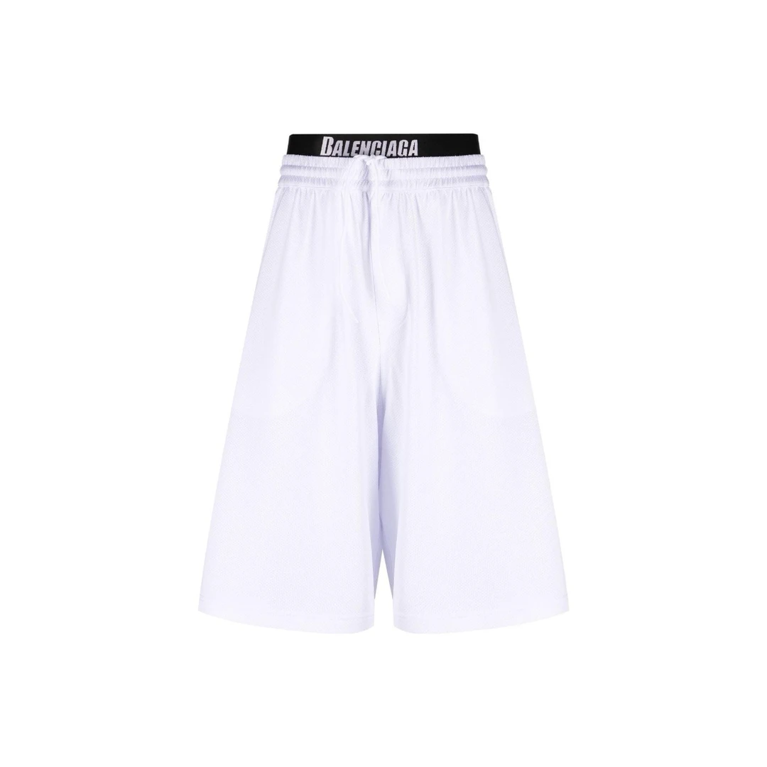 全新未使用 Balenciaga/巴黎世家 白色网眼短裤