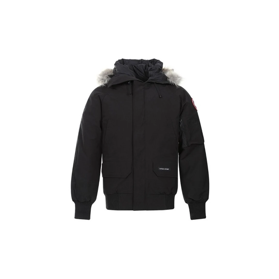 全新未使用 加拿大鹅 Canada Goose黑色Chilliwack短款休闲羽绒服