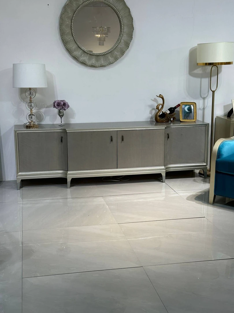 美式轻奢实木家用入户客厅电视柜现代简约影木整装网红储物电视柜