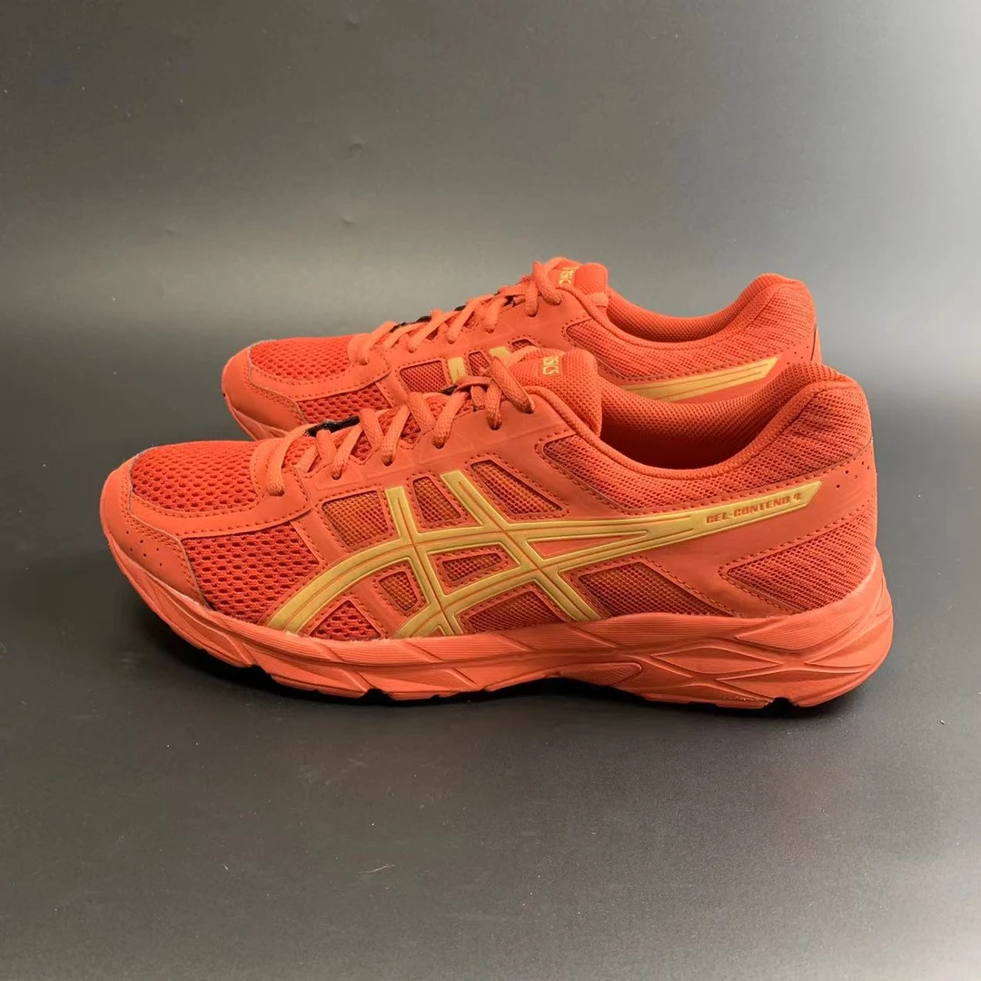 43.5码 Asics Gel-Contend 4 低帮 跑步鞋 红金
