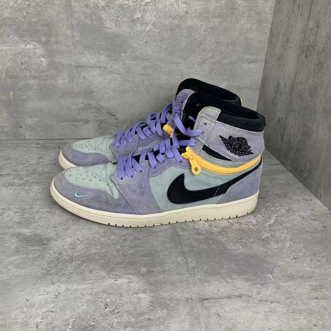 44码 AJ1 紫罗兰 高帮篮球鞋 紫黑 工价1589