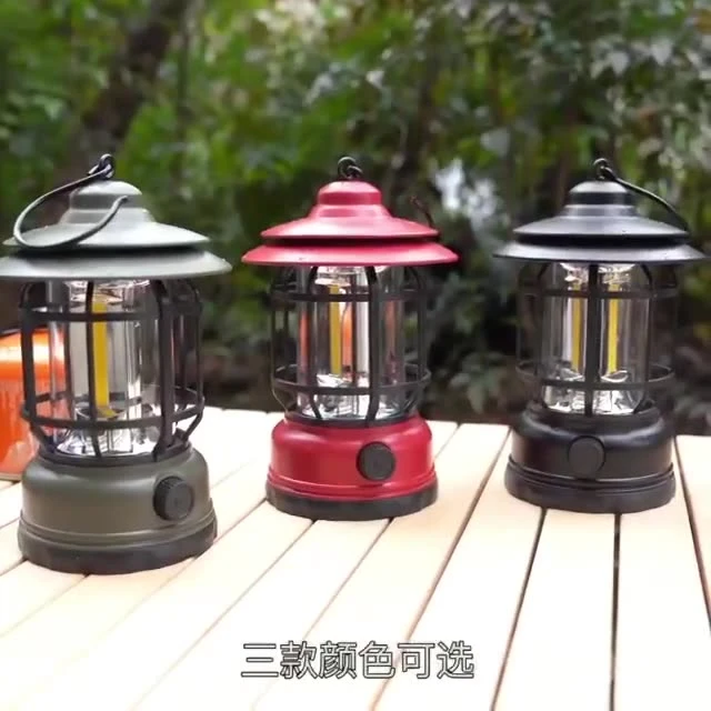 新款户外露营灯手提野营地灯多功能充电帐篷复古马灯气氛围灯照明