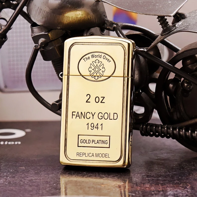 ZIPPO/之宝打火机/-1605-精雕刻-纤巧小金砖DYJ1