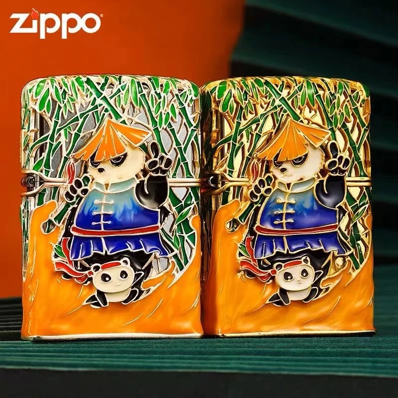 ZIPPO/之宝打火机正品/205-花丝珐琅彩-重甲熊猫-个性DYJ1