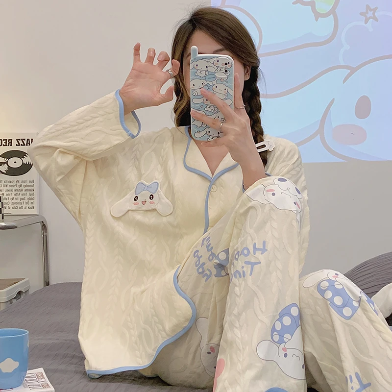 2024新款睡衣女春秋天直播爆款高颜值可外穿长袖长裤家居服套装