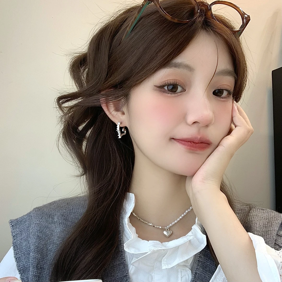 FULLGIRLISH耳环00590法式复古爱心气质耳饰