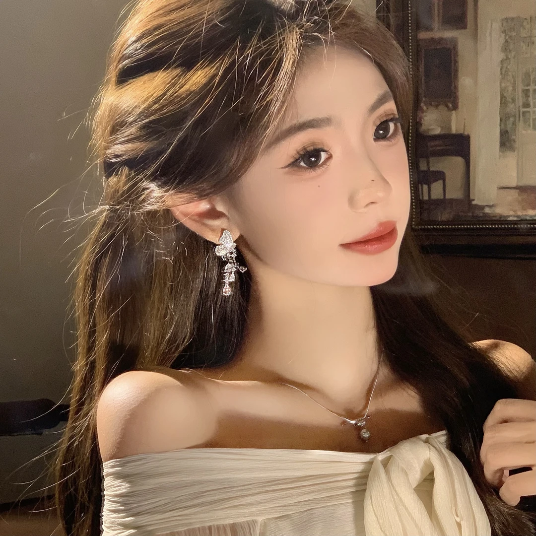 FULL GIRLISH耳环00765精致时尚蝴蝶结耳饰