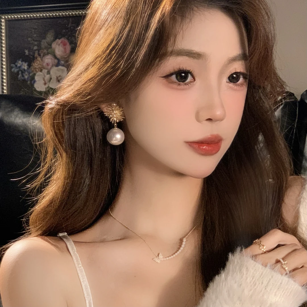 FULL GIRLISH耳环01060金色气质烟花珠珠耳饰女