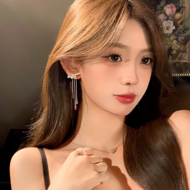 FULL GIRLISH耳环00561百搭蝴蝶结珠珠耳饰女