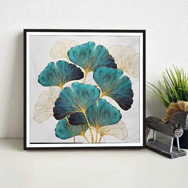 银杏叶十字绣2025新款高级感轻奢风现代家居客厅满绣24色无勾边