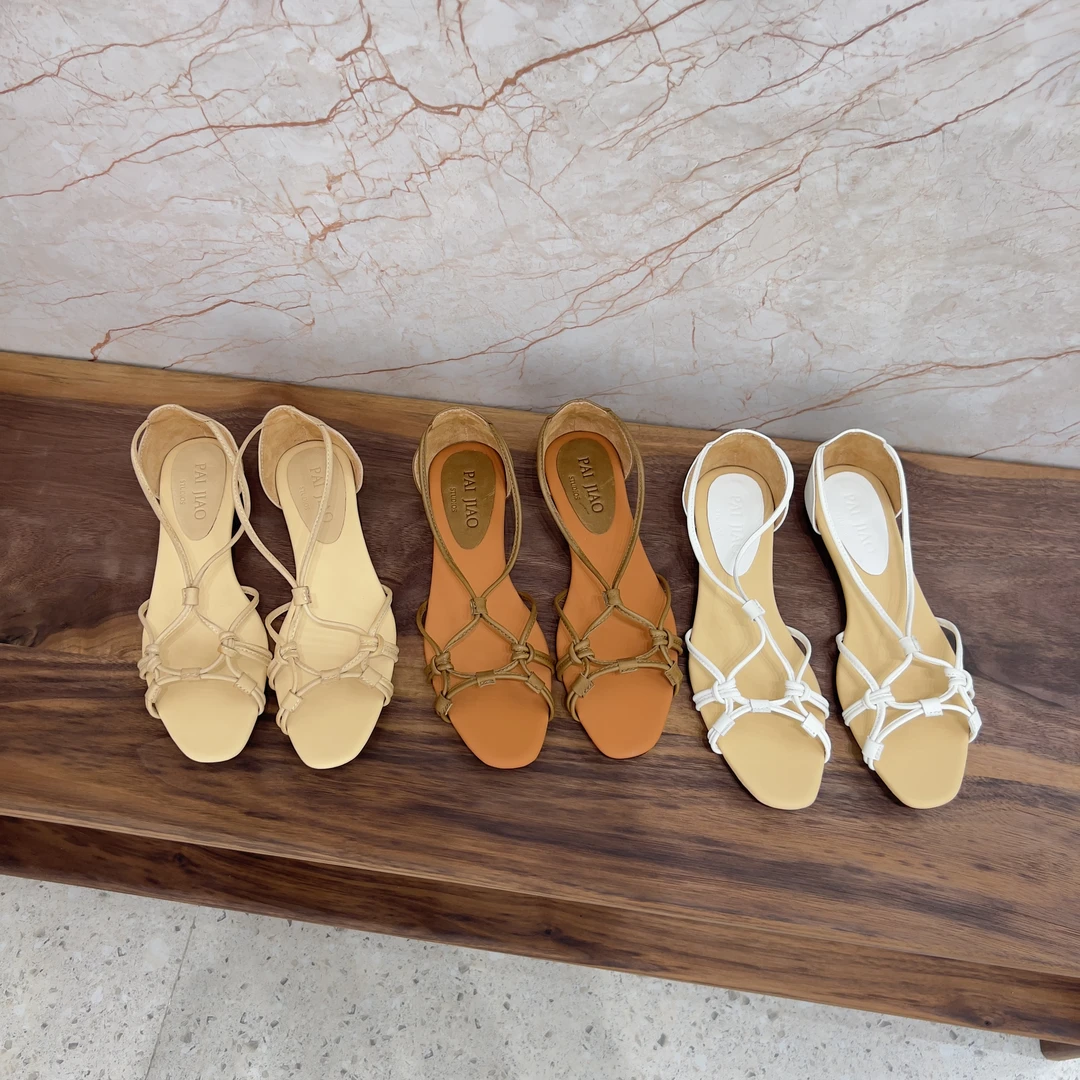 夏季凉鞋女小众设计时髦 镂空随性 编织凉鞋5061-1