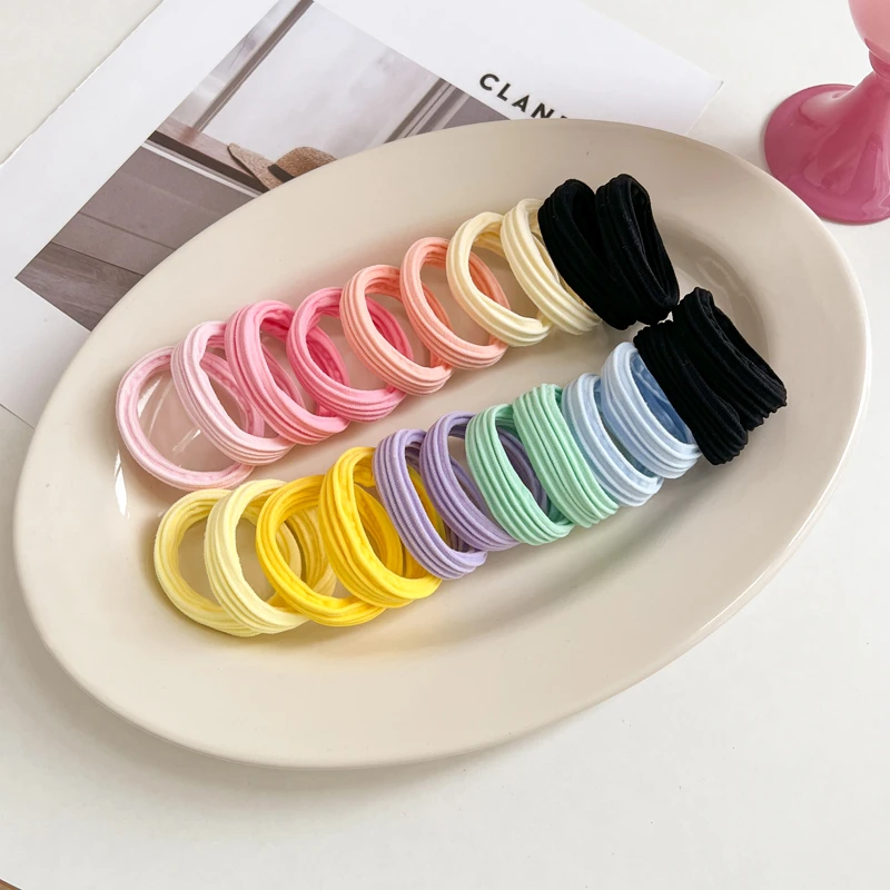 韩国简约高弹力无缝发圈橡皮筋女扎头绳ins网红马尾耐用基础发绳