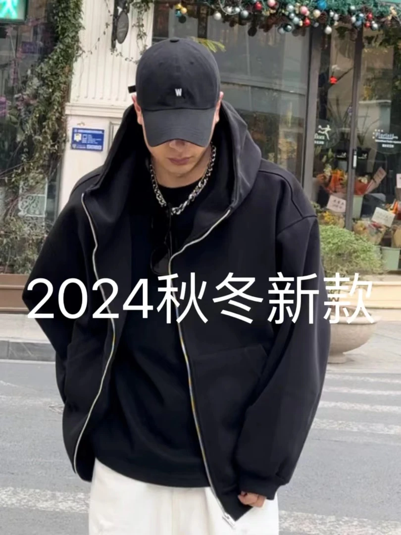 【曼曼S-卫衣01】2024秋冬新款潮流设计师高定男装宽松外套
