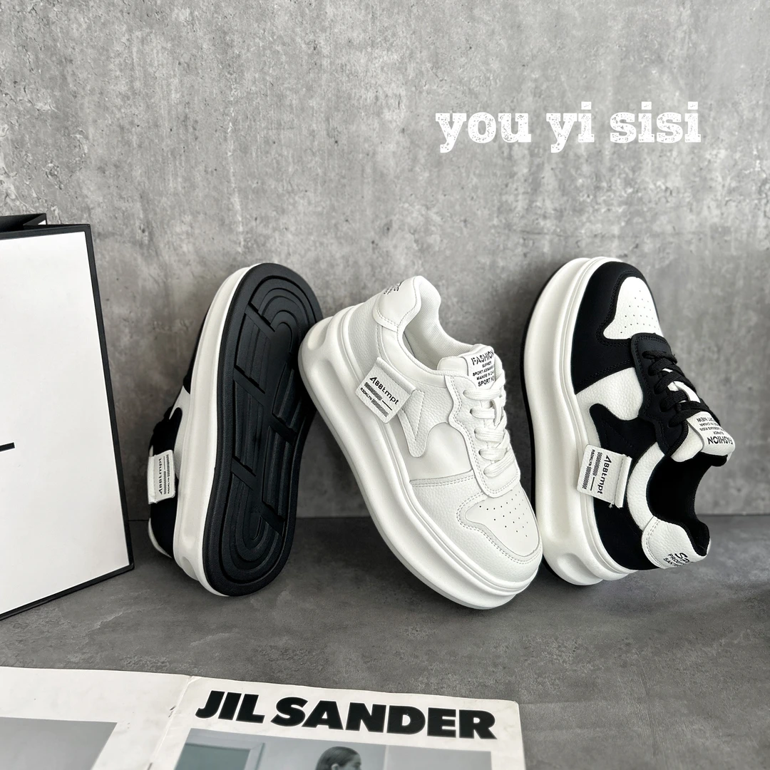 有意思思女鞋‘经典小白 ’新款高端韩系配色时尚百搭休闲板鞋