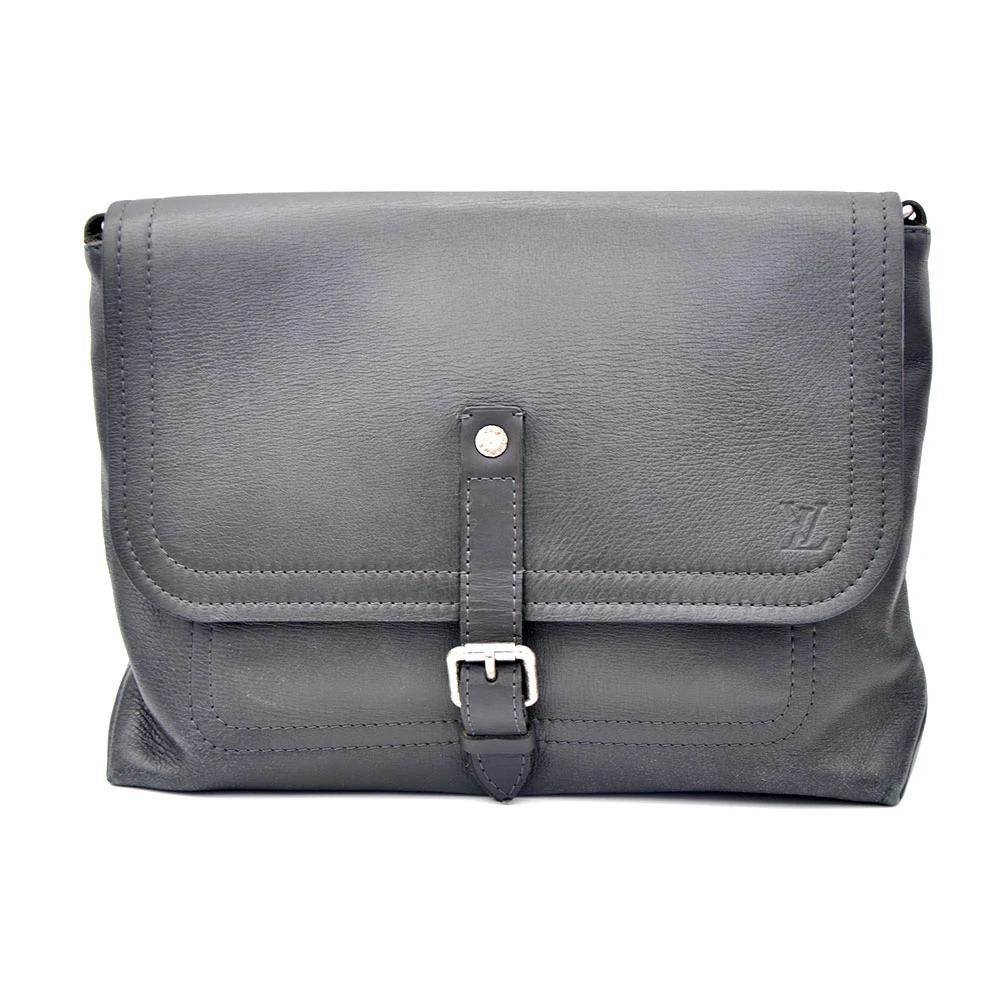95新 LouisVuitton/路易威登 97新保存品水泥灰邮差包35*27/66598